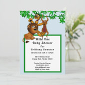 Baby shower sauvage d'une jungle Invitation tribal (Debout devant)
