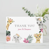 Baby shower sauvage d'une Jungle Merci (Debout devant)