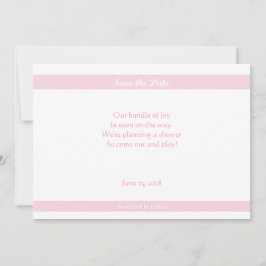 Baby shower Save-the-Dates Roze Save The Date