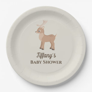 Baby shower schattig Deer Woodland Papieren Bordje