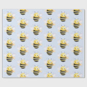 Baby shower, schattig waterverf bijenontwerp cadeaupapier (Vlak)