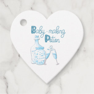 Baby shower Schattige Blauw Baby Making Potion Bedankjes Labels