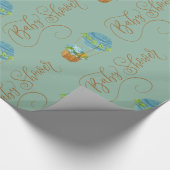 Baby shower schattige olifant cadeaupapier (Hoek)