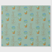 Baby shower schattige olifant cadeaupapier (Vlak)