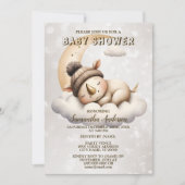 Baby shower Schattige Slapen Baby Dier Mooi Kaart (Voorkant)