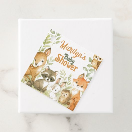 Baby shower Schattigee babydieren Bedankjes Labels (In situ)