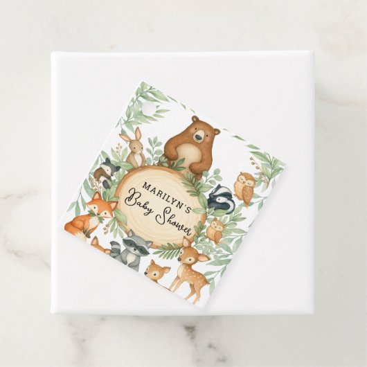 Baby shower Schattigee babydieren Bedankjes Labels (In situ)