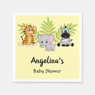 Baby shower Schattigee Safari Oerwoud Dieren Servet