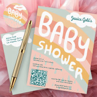 BABY SHOWER Schattigee Wolken Rainbow Aangepaste Q