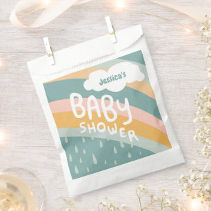 BABY SHOWER Schattigee Wolken Regenboog Regen CUST Bedankzakje