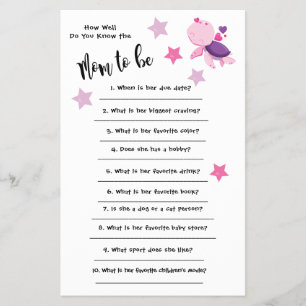 Baby shower schildpad Hoe goed je de kaart kent