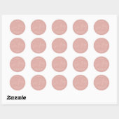 Baby shower script modern girly roos roze elegant ronde sticker (Vel)
