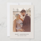 Baby shower script moderne, elegante foto kaart (Achterkant)