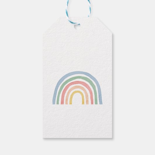 Baby shower script regenboog dank u cadeaulabel (Achterkant)