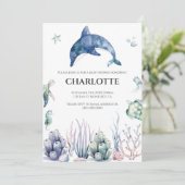 Baby shower Sea Life Invitation (Debout devant)