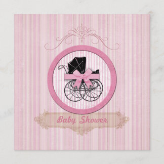 baby shower Shabby Chic Pink Uitnodiging