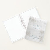 Baby shower Silver Snowflake Blue Livre d'or (Intérieur)