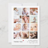 Baby shower simple 12 photo Collage Merci (Devant)