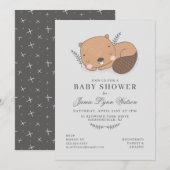 BABY SHOWER | Slaperige uitnodiging (Voorkant / Achterkant)