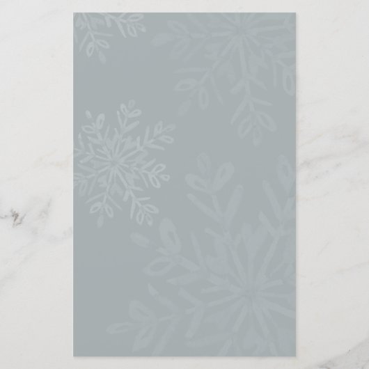 Baby shower sneeuwvlokquiz seksneutraal (Achterkant)