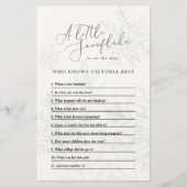 Baby shower sneeuwvlokquiz seksneutraal (Voorkant)