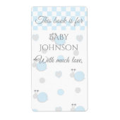 Baby shower "Snippers en slakken" Bladzijde 8 Etiket (Voorkant)