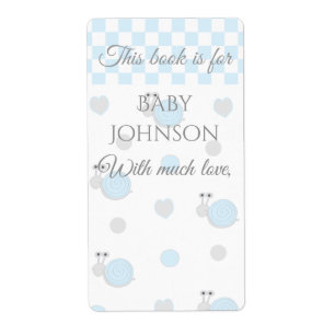 Baby shower "Snippers en slakken" Bladzijde 8 Etiket