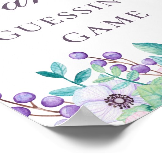 Baby shower snoep gokt spel. Raad eens hoeveel Poster (Hoek)