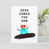 Baby shower Snowboarder Invitations (Debout devant)