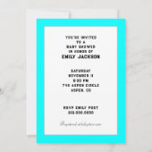 Baby shower Snowboarder Uitnodigingen (Achterkant)