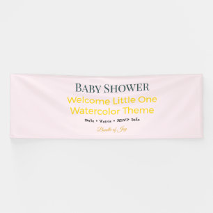 Baby Shower Spandoek Waterverf Vreugde