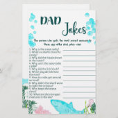 Baby shower spel Kaart vader grappen (Voorkant / Achterkant)