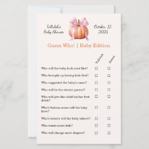 Baby shower spel Raad eens wie! Baby Edition