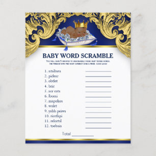 Baby shower Spelen van Afrikaanse prins