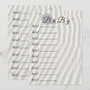 Baby shower Spelfamilie Baby shower Games Afdruk Kaart