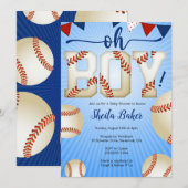 Baby shower sportif de baseball Invitation - Oh Bo (Devant / Derrière)