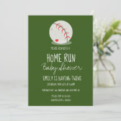 Baby shower sportif de baseball mignon Invitation (Debout devant)