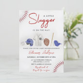 Baby shower sportif de baseball Slugger Invitation (Debout devant)