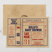  Baby shower Sportkaartje Uitnodigen - Bsktball Kaart (Voorkant / Achterkant)