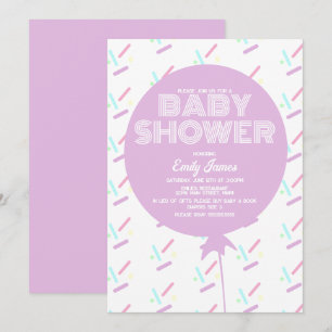 Baby shower Springle- en ballongebastingthema Kaart