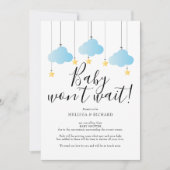 Baby shower, Sprinkle Boy Carte d'annulation bleue (Devant)