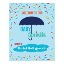 Baby shower Sprinkle Welcome Poster Sign