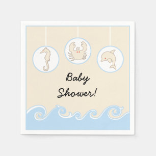 Baby shower Standaard Cocktailservet "Zee Mobile" Servetten