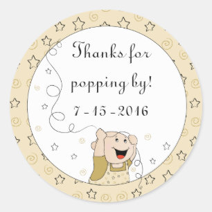 Baby shower "Stars/Gold" Stickers 1 1/2" of 3"