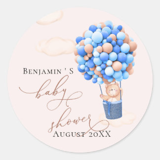Baby shower Sticker Bear Balloons Chocolat