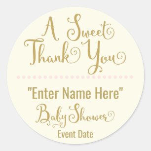 BABY SHOWER STICKER   gentil merci