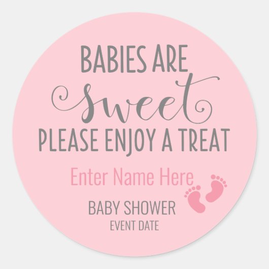 BABY SHOWER STICKER | Les bébés sont doux pour (Devant)