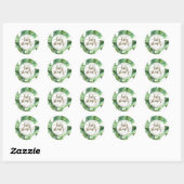 baby shower sticker palmbladeren tropisch (Vel)