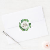 baby shower sticker palmbladeren tropisch (Envelop)