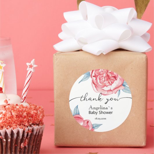 Baby shower Sticker Peonies (Fête)